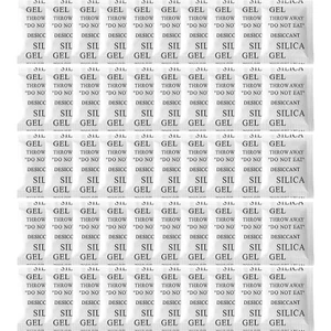 Paquetes de gel de sílice, 50 piezas paquetes desecantes transparentes premium de 5 gramos para almacenamiento - Imagen 1 de 12