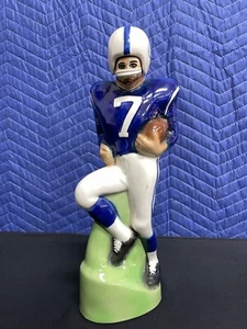 Vintage 1972 PAUL LUX Football Player Number 7 Whiskey Decanter Bottle #185 - Picture 1 of 7