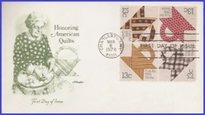 USA4 #1745-48 U/A ARTMASTER FDC BL4  Basket Design Quilt - Picture 1 of 1