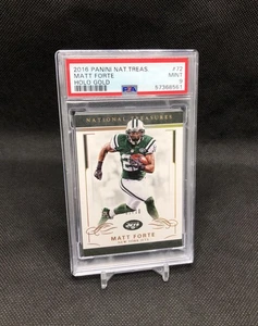 2016 National Treasures Matt Forte /10 GOLD SSP No. 72 (1/10 BOOKEND) PSA 9 MINT - Picture 1 of 21