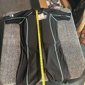 NUWAVE Damen Umstands Schwimm Badeanzug Schwarz Medium - Bild 1 von 5