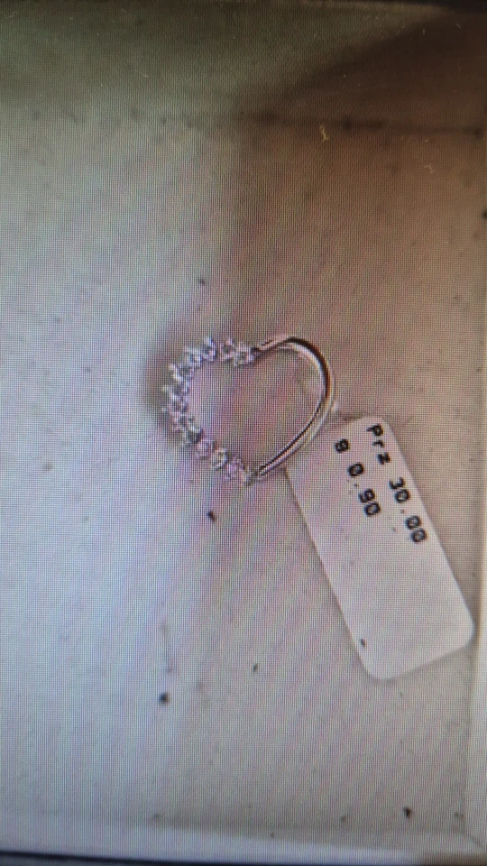 ciondolo cuore piccolo in argento con swaroski nuovi  - Immagine 1 di 1