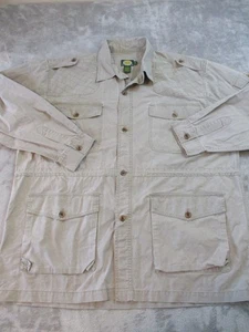 Cabela's Jacket Mens XXXL Tall Beige Khaki Safari Hunting Light Feild Coat Parka - Picture 1 of 17