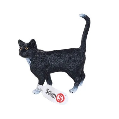 Figura coleccionable Schleich Farm World gato blanco y negro de pie #13770 Foto 1 de 4