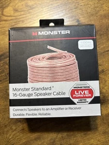 MONSTER STANDARD 16 STÄRKE LAUTSPRECHERKABEL 100 FUSS KUPFERDRAHT MIT VERBESSERTEM BASS PRO - Bild 1 von 6