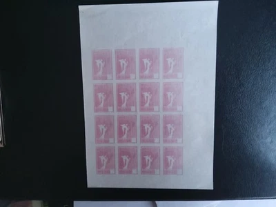 Hoja de ángel LIETUVA LITUANIA LITUANIA 1990 PROBEDRUCK / PROOF color rojo, Foto 1 de 2