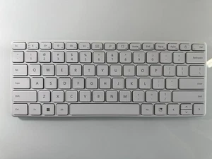 Microsoft Designer Compact Bluetooth Keyboard Glacier White Wireless USED - Picture 1 of 2