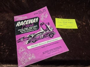Programma corse VINTAGE - Programma Raceway Park 1952 con PUBBLICITÀ VINTAGE - Foto 1 di 6