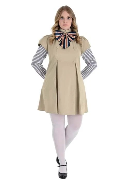 NUEVO M3gan Megan Disfraz Halloween Juegos con disfraces Vestido Lazo y Medias Talla Adulto L 10-12 Foto 1 de 1