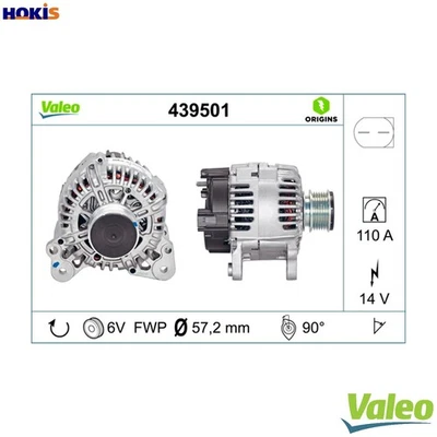 ALTERNATOR 439501 FOR SKODA OCTAVIA/II/Combi LAURA ROOMSTER/Praktik FABIA  VW - Image 1 of 4