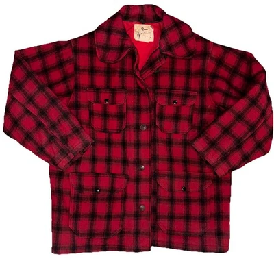 Vintage Woolrich Plaid Quilt Lined Wool Buffalo Plaid Hunting Jacket Size 46 - Image 1 of 4