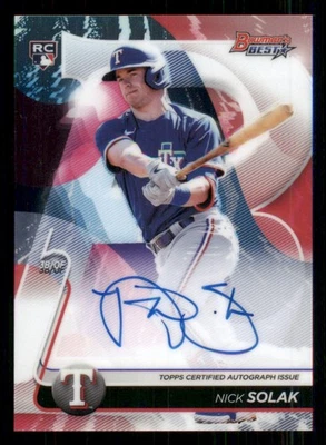 2020 Bowman's Best Best of '20 AUTO #B20NS Nick Solak - Image 1 of 2