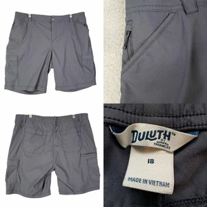 Duluth Trading Co Women’s Cargo Shorts Hiking Outdoor Plus Size 18 Nylon Gray - Picture 1 of 10