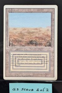 G3, Scrubland, MTG, Revised Edition, Regular, {COPY #1 of 2} 🌐 - Picture 1 of 2