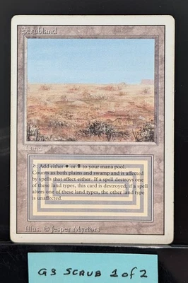 G3, Scrubland, MTG, Revised Edition, Regular, {COPY #1 of 2} 🌐 - Image 1 of 2