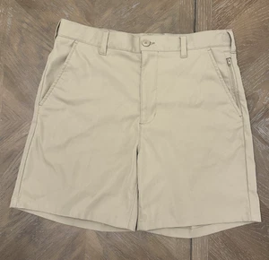 Pantalones Cortos Chinos Lands' End Para Hombre Sin Hierro 6" Frente Liso Confort Cintura Caqui 30 - Imagen 1 de 6