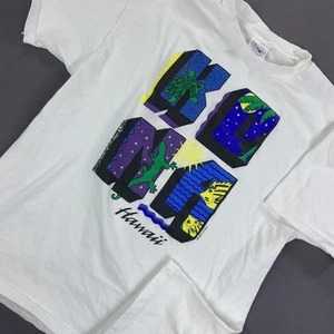 Vintage Kona Hawaii Shirt Men LG White 1992 Tee Graphic Hanes 90s Single Stitch - Picture 1 of 11