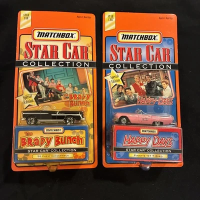 Matchbox Star Car Collection Brady Bunch 55 Chevy & Happy Days Pinkys 57  T-Bird - Image 1 of 4