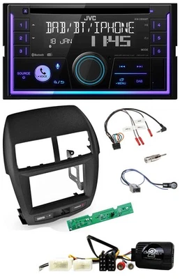 JVC Lenkrad USB 2DIN DAB Bluetooth CD Autoradio für Mitsubishi ASX 2010-2014 - Bild 1 von 4