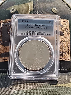 1878 S Morgan Silver Dollar PCGS Genuine Cleaned-UNC Detail #28 - Image 1 of 4