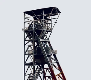 Fördergerüst Schacht 366 Wismut Uranerz Bergbau DDR Lasercut Bausatz H0 1:87 - Bild 1 von 11