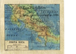 Costa Rica 1906 Mappa Stampa Poster Opera Stile Vintage Senza Cornice Parete Decorazione Casa - Foto 1 di 18
