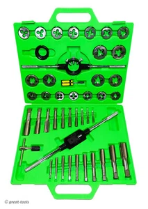 TAP AND DIE SET, STANDARD, SAE – taps dies thread cutting hand tools – 45-pc - Picture 1 of 2