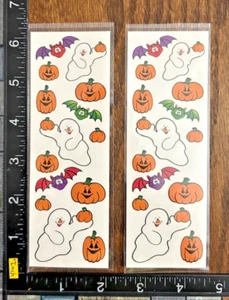 HALLOWEEN, CALABAZAS, FANTASMAS, MURCIÉLAGOS Y MÁS, 2 HOJAS HERMOSAS PEGATINAS #CATS07 - Imagen 1 de 2