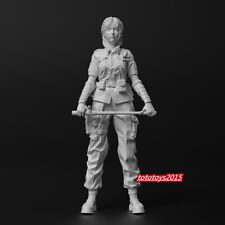1/35 Uniform Officer Girl Unassembled Doll Miniatures Figures For Vehicles Model