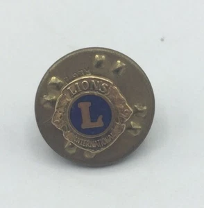 Spilla cappello piccolo petite vintage 10k GF Gold Filled Lions Club International 3/8" - Foto 1 di 6