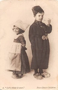 POSTCARD ADVERT GLAXO CHILDREN LET'S THINK IT OVER - Picture 1 of 2
