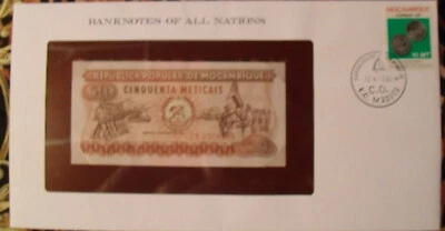Banknotes of all Nations Mozambique 1980 50 Meticais  UNC P-125 ZB REPLACEMENT - Image 1 of 4