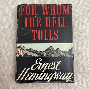 For Whom the Bell Tolls by Ernest Hemingway Blakiston HC/DJ 1940 - Picture 1 of 13