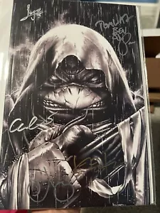 TMNT Last Ronin #5 Mico Suayan sai variant B&W 6x Signed By Ronin Crew - Picture 1 of 2