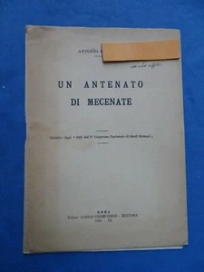 ARCHEOLOGIA-SOGLIANO-UN ANTENATO DI MECENATE-ESTRATTO-ROMA 1931 - Picture 1 of 1