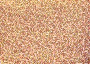 Petite Flower Fabric I Yard Marcus Brothers Yellow Orange Quilting Sewing Crafts - Picture 1 of 5