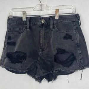 Hollister schwarze kurze Shorts im Used-Look Größe 7 - Bild 1 von 3