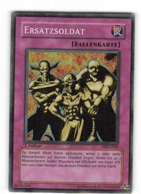 Yugioh ERSATZSOLDAT , psv-g028 Super Rare deutsch Near Mint 1. Auflage - Bild 1 von 2