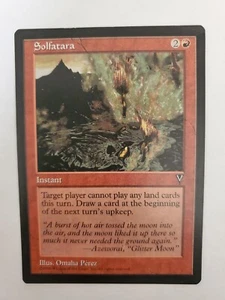 MTG Magic The Gathering Card Solfatara Instant Red V Visions 1996 - Picture 1 of 2
