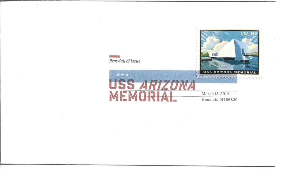 2014 FDC, U.S.S. ARIZONA MEMORIAL - Image 1 of 1