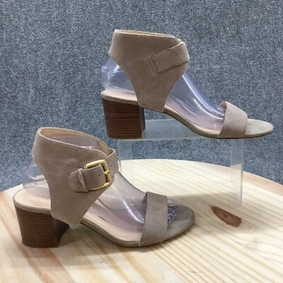 Sandalias Nine West para mujer 8,5 M Garden Bay informales con tiras al tobillo marrón gamuza Foto 1 de 4