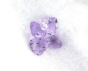 ONE 8mm Heart Rose De France Amethyst Gem Stone Gemstone Natural Faceted