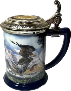 Tazza Tankard Franklin Eagle Last Frontier da collezione come nuova di Ted Blaylock USA - Foto 1 di 8