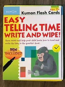 Pädagogische KUMON Flash-Karten leicht zu sagen Zeit schreiben und wischen! Alter 2+ EUC - Bild 1 von 2