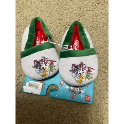 GroundUp 迪士尼米老鼠圣诞拖鞋 6-9 个月新品 — 第 1/4 张图片