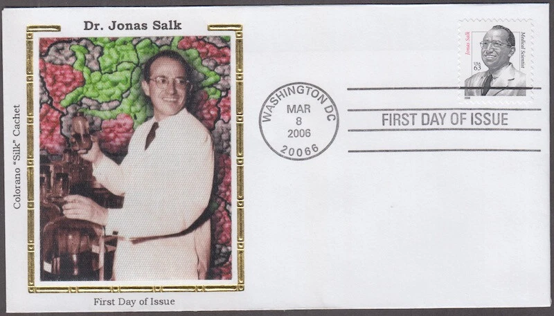 USA # 3428 FDC DR JONAS SALK, POLIO VACCINE PIONEER - Image 1 of 1