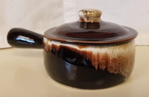 Pfaltzgraff Gourmet Brown Drip Covered Handle Casserole Onion Soup Bowl & Lid - Picture 1 of 7