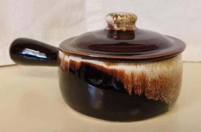 Pfaltzgraff Gourmet Brown Drip Covered Handle Casserole Onion Soup Bowl & Lid - Image 1 of 4