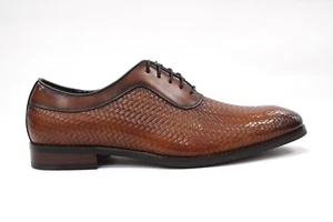 Zapatos de vestir para hombre Stacy Adams Keating de cuero coñac punta lisa 25709-240 - Imagen 1 de 7