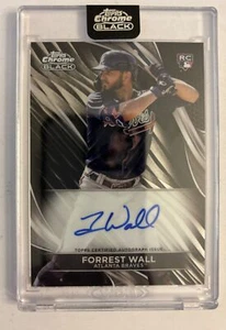 2024 Topps Chrome Black Forest Wall Base Auto Rookie RC Braves - Picture 1 of 2